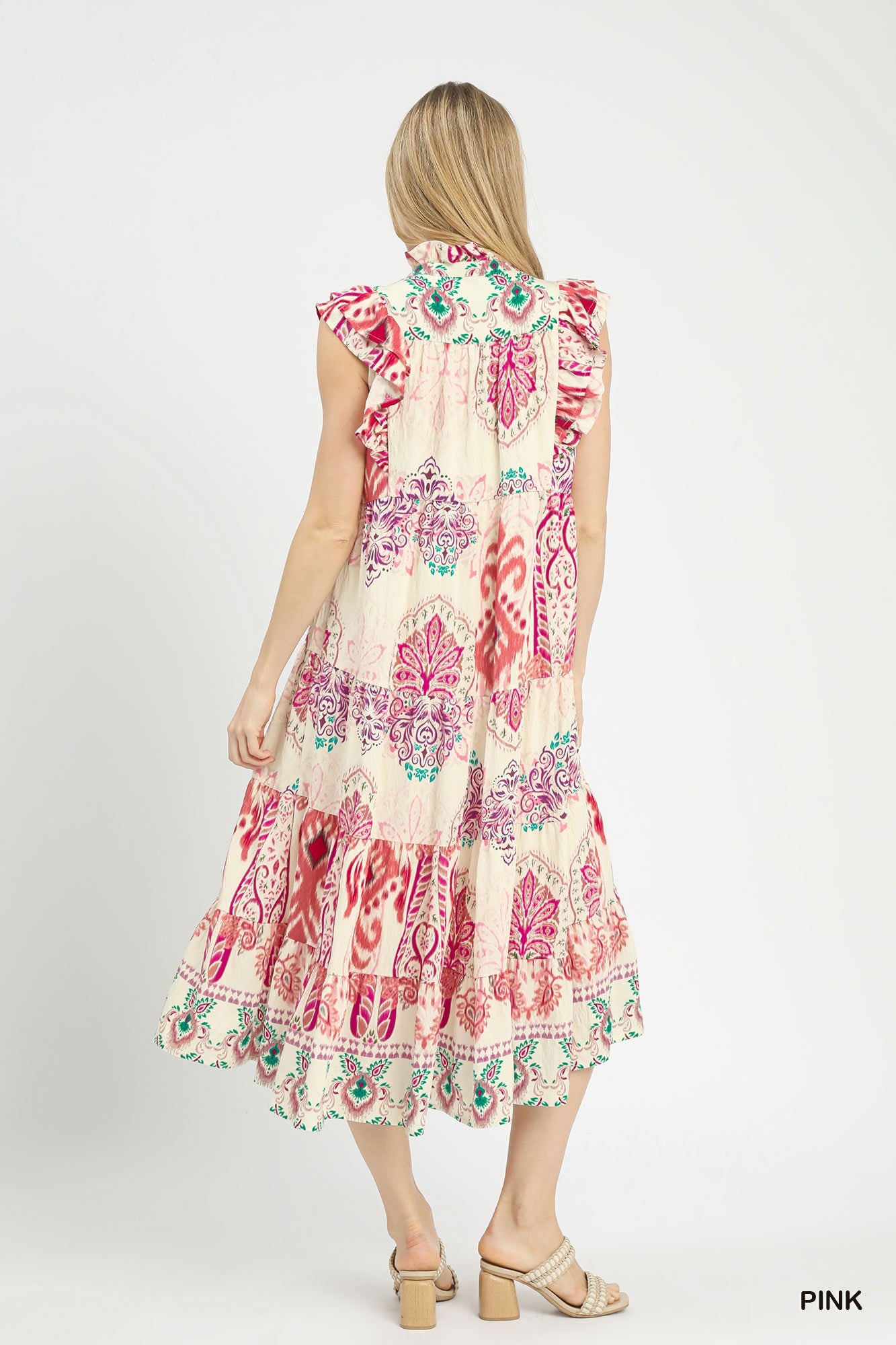 VESTIDO MIDI BEIGE/FIUSHA