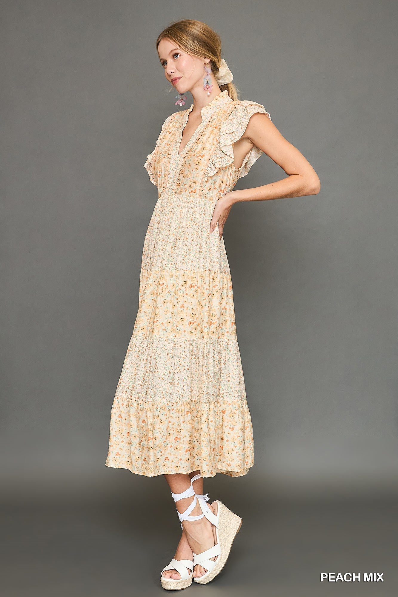 VESTIDO MIDI DURAZNO