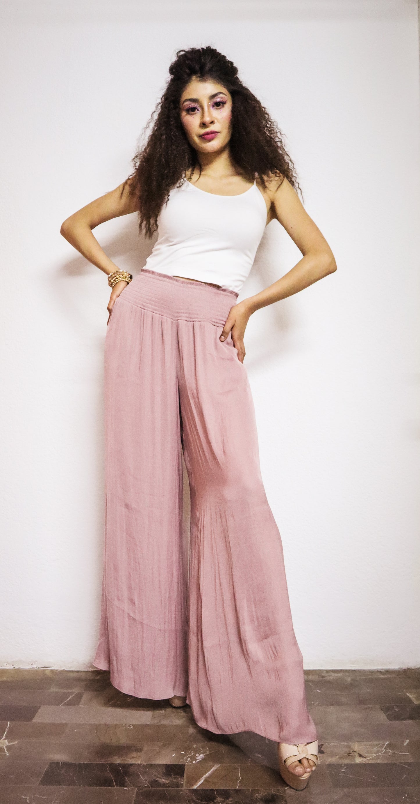 PANTALÓN NAKED ZEBRA COLOR ROSA CON ELÁSTICO EN CINTURA