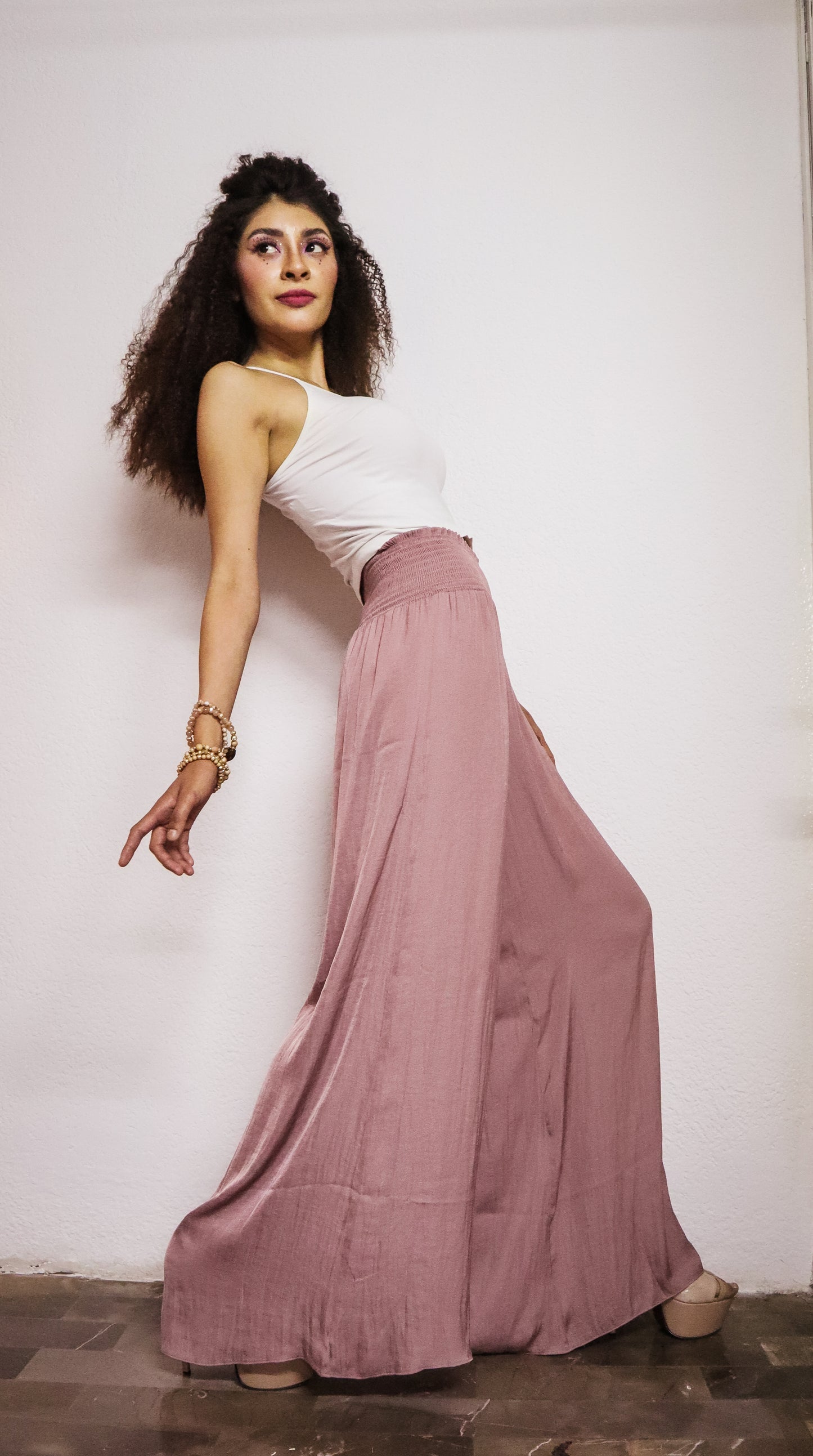 PANTALÓN NAKED ZEBRA COLOR ROSA CON ELÁSTICO EN CINTURA