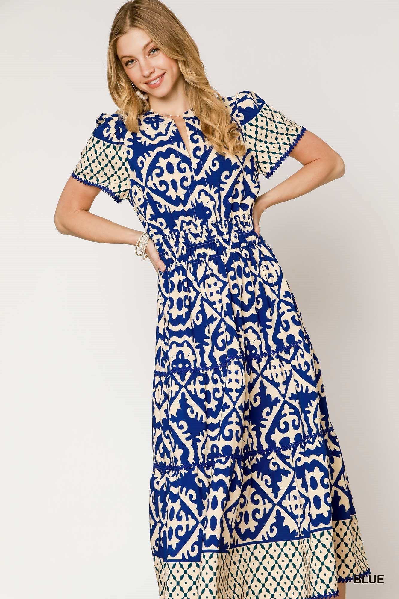 VESTIDO MAXI AZUL REY