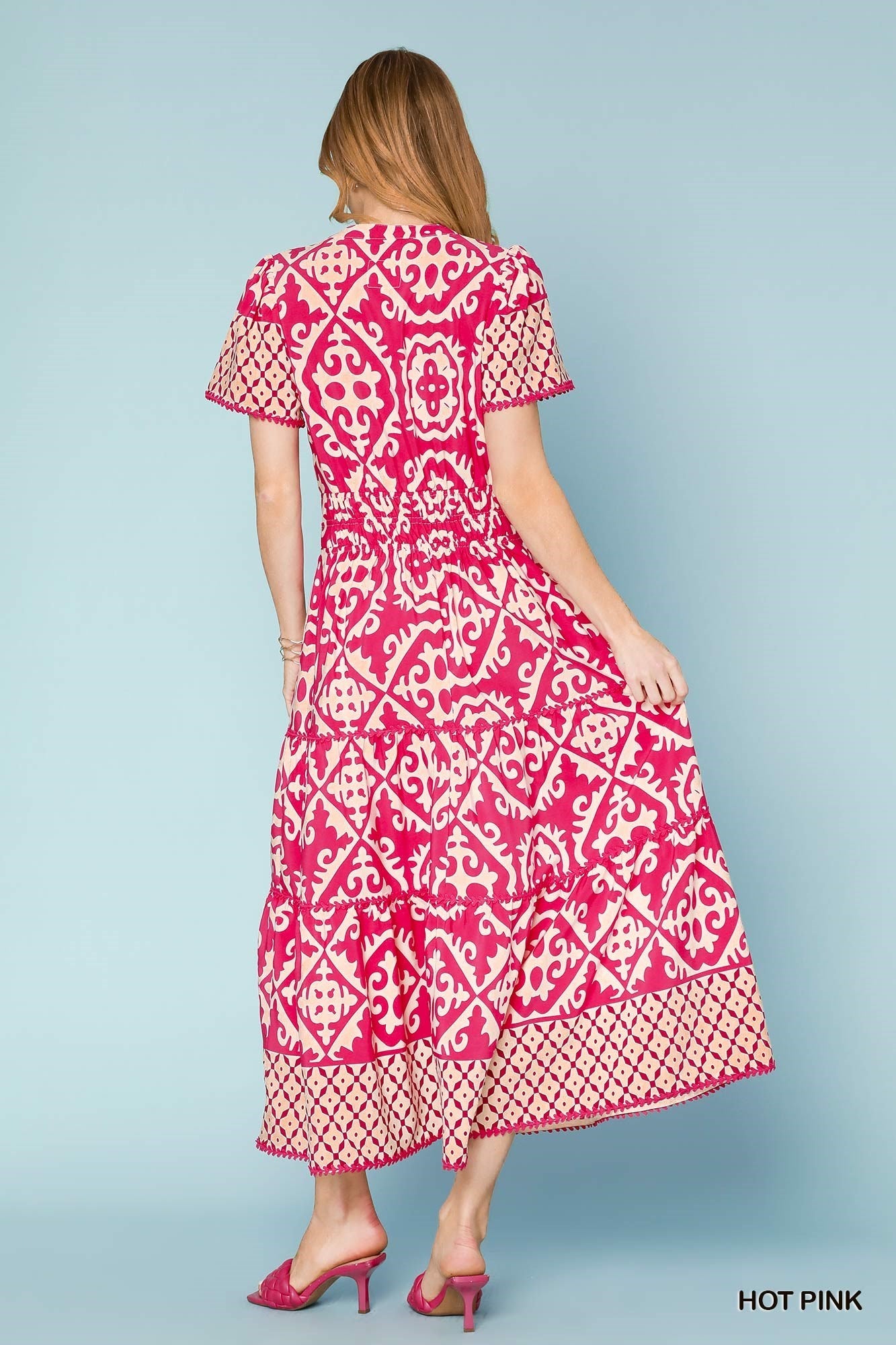 VESTIDO MAXI HOT PINK