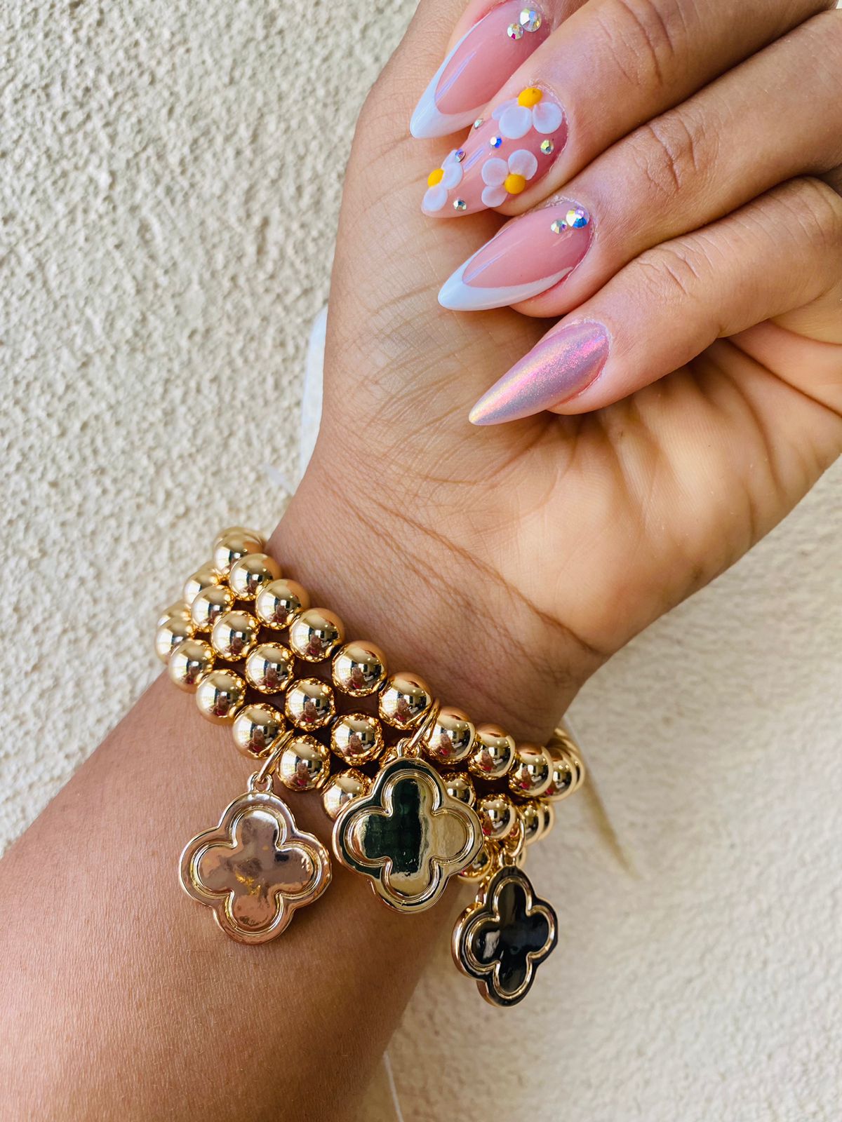 PULSERAS TREBOL ORO