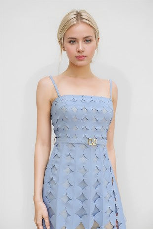 VESTIDO CALADO AZUL