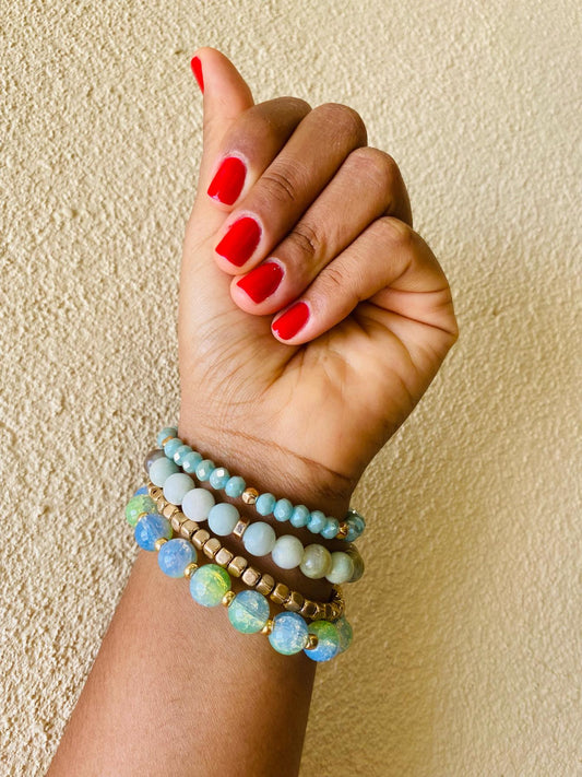JUEGO DE PULSERAS AQUA
