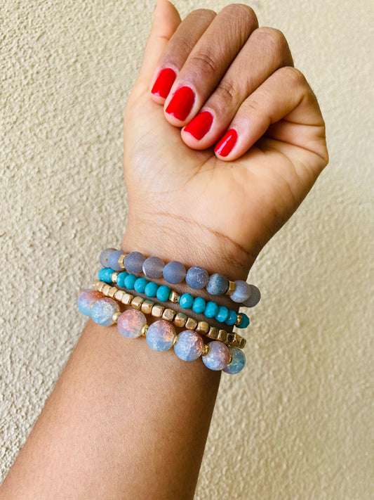 JUEGO DE PULSERAS AZUL