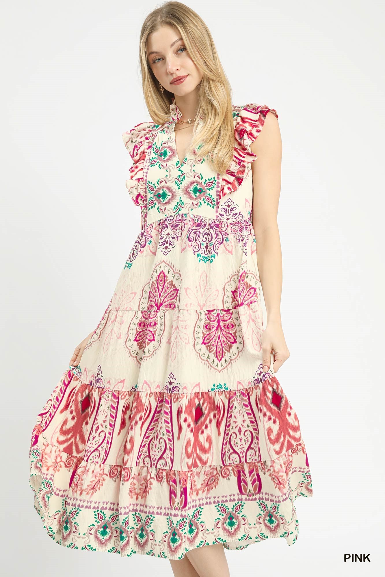 VESTIDO MIDI BEIGE/FIUSHA