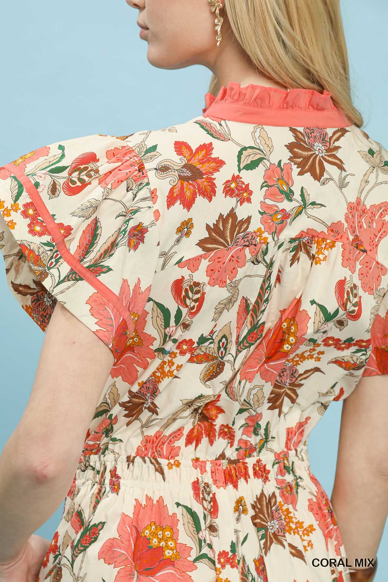 VESTIDO CORAL FLORAL