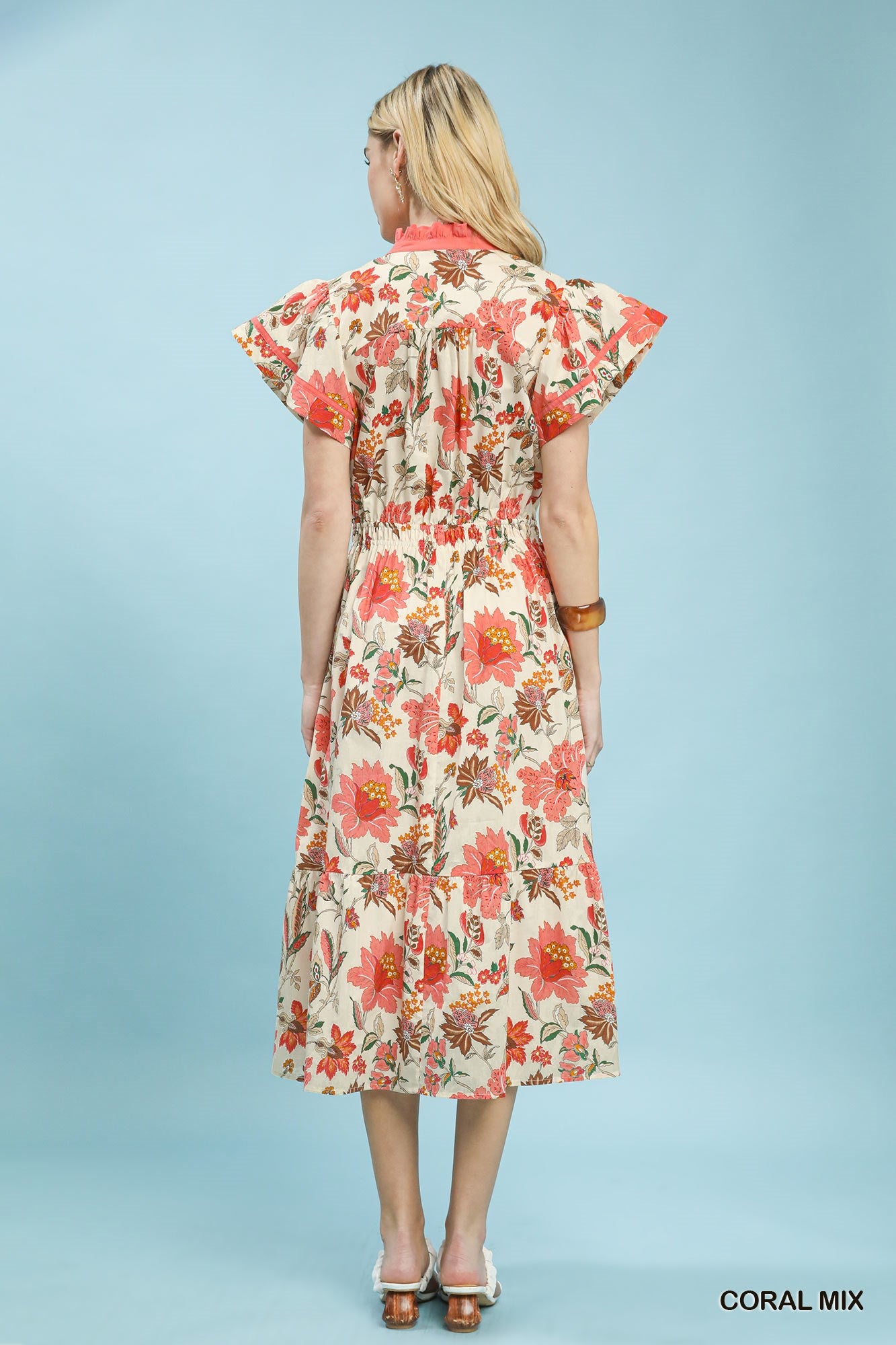 VESTIDO CORAL FLORAL