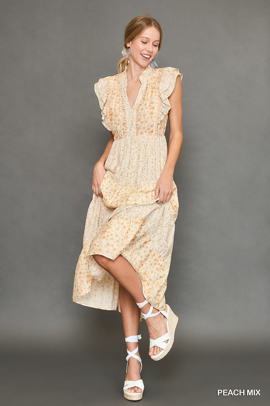 VESTIDO MIDI DURAZNO
