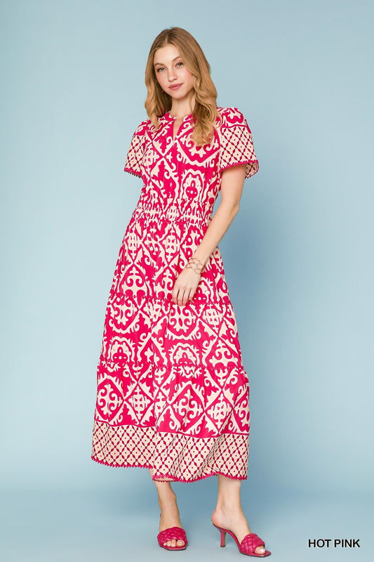 VESTIDO MAXI HOT PINK