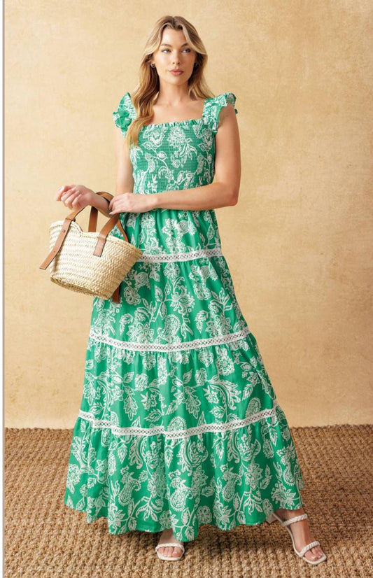 VESTIDO LARGO COLOR VERDE