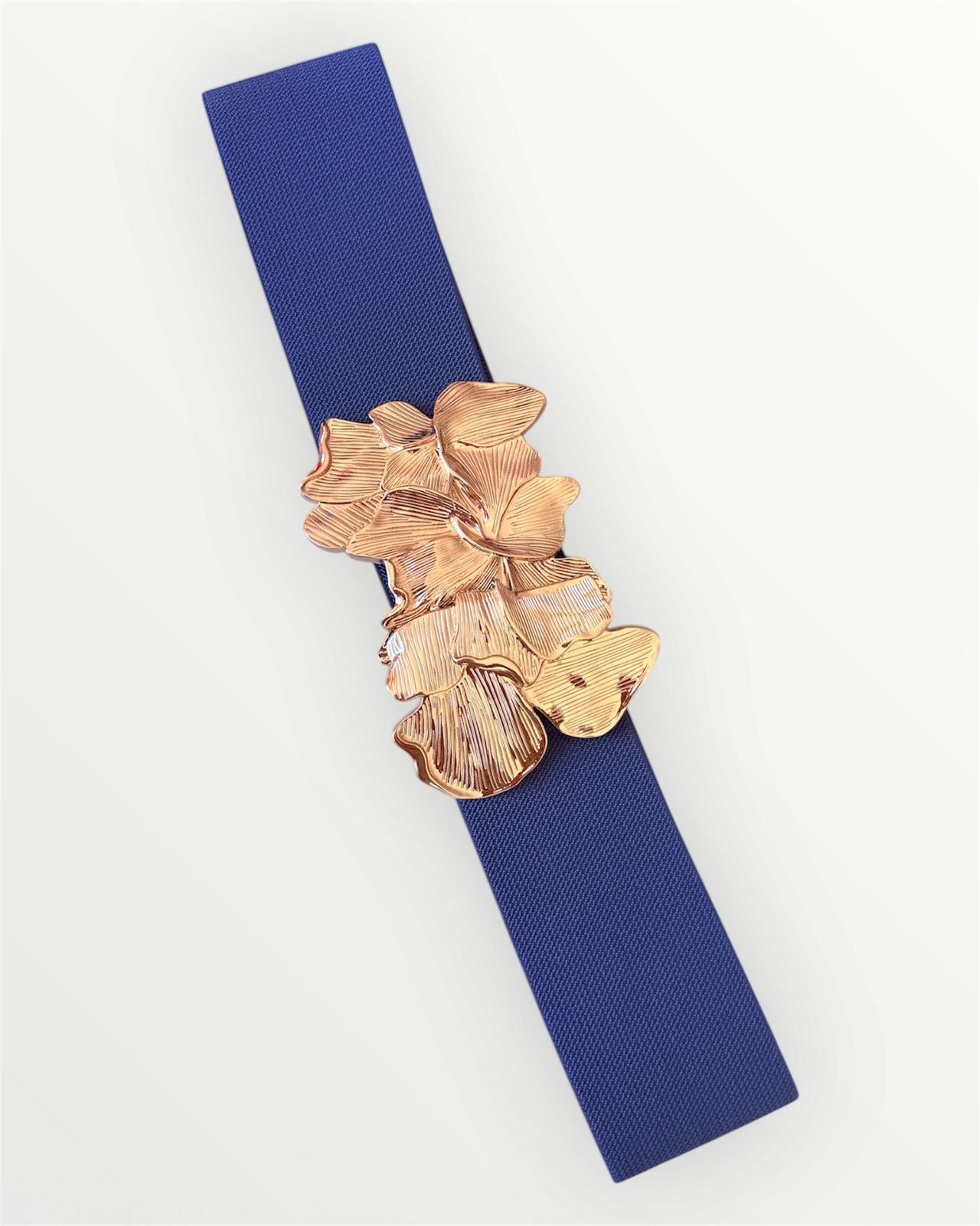 CINTURÓN ELÁSTICO AZUL REY FLOR